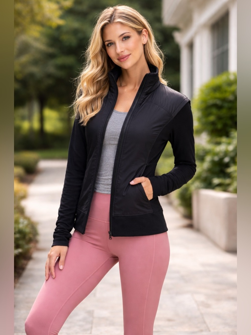 Lululemon Snug Sprinter Jacket Black Heathered W4F45S 
Size 4